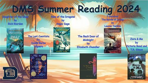 Beach scene with books